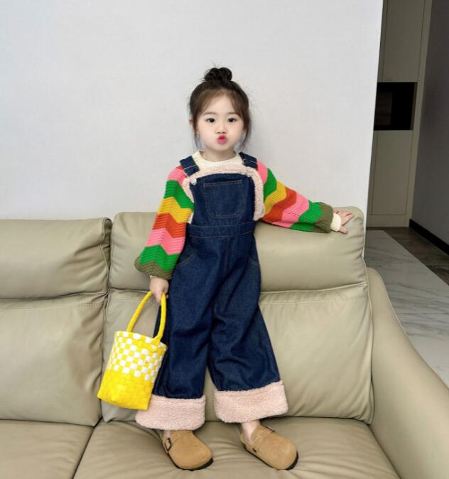 2023★春秋新作★韓国風子供服★セーター★サロペット★2色90-140CM