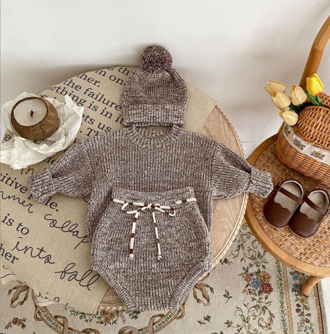 2023★春秋新作★韓国風子供服★トップス+ズボン★帽子★分けて販売★66-100CM