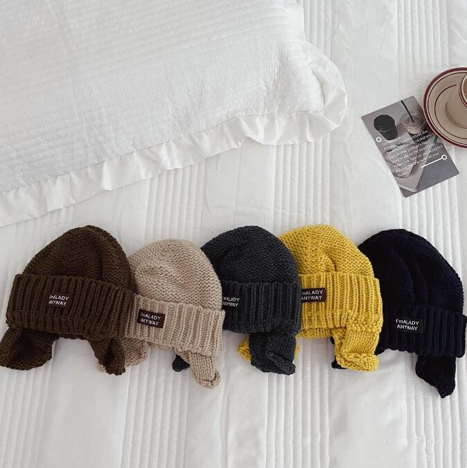 子供用★帽子★耳カバー★キッズ★男女兼用★暖かい★防寒★ニット帽子★5色