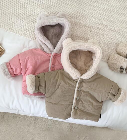 子供服★コート★トップス★裏起毛★韓国風子供服★男女兼用★ベビー★2色★66-100CM