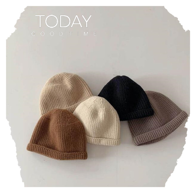 子供用★帽子★ベビー★男女兼用★暖かい★防寒★無地★ニット帽子★5色