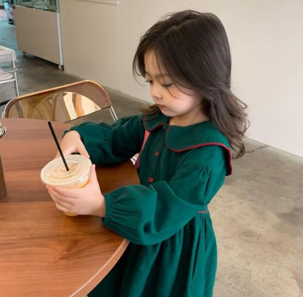 子供服★ワンピース★長袖★韓国風子供服★キッズ女の子★90-130CM