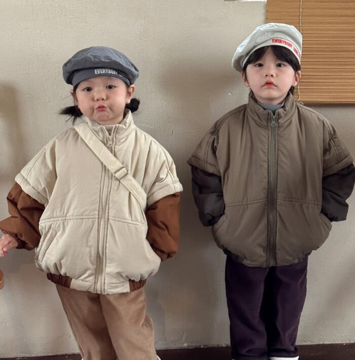 2023★秋冬新作★韓国風子供服★コート★アウター★裏起毛★2色80-150CM