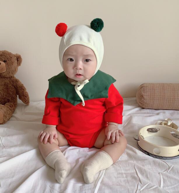 2023★クリスマス★韓国風子供服★ロンパース+帽子★ロンパース+ズボン+帽子★66-90CM