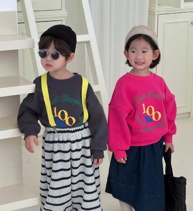 2023★秋冬新作★韓国風子供服★トレーナー★厚手★2色80-140CM