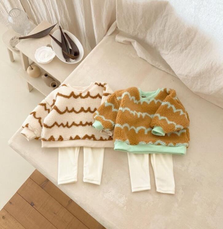 2023★秋冬新作★韓国風ベビー服★トップス+ズボン2セット★2色73-100CM