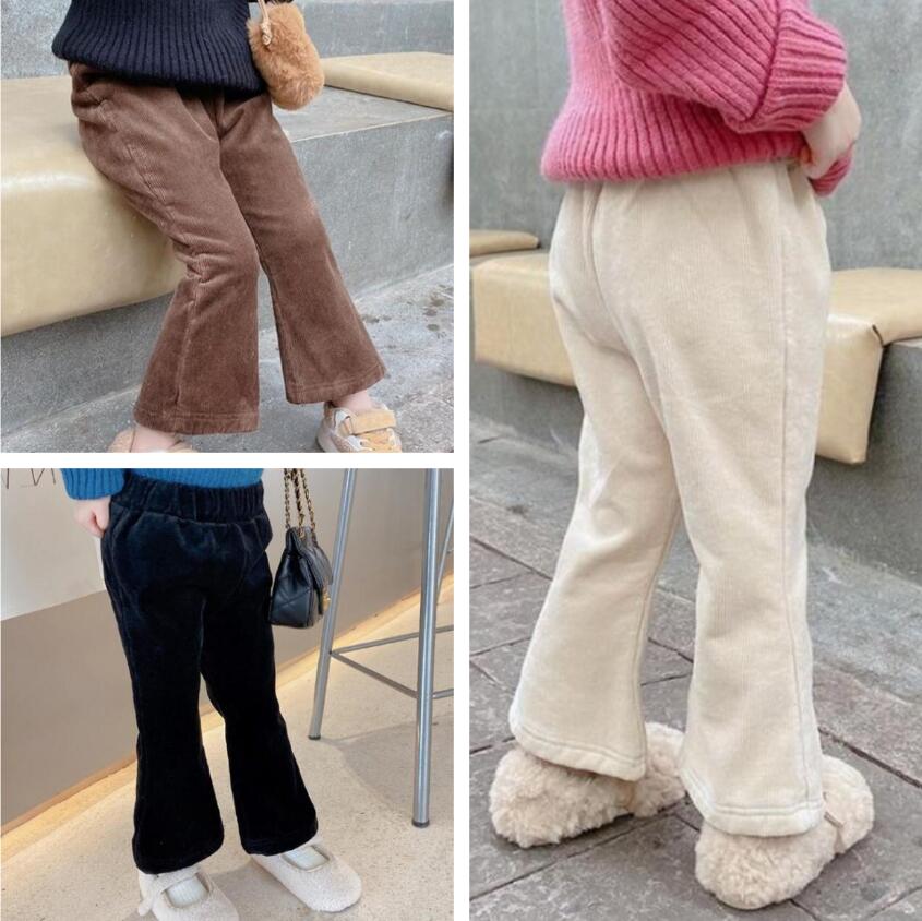2023★秋冬新作★韓国風子供服★ズボン★裏起毛★3色80-150CM
