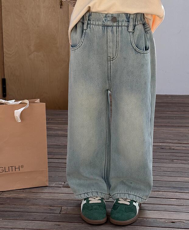 2023冬★子供服　裏起毛付きデニムズボン★90-150cm★