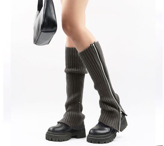 新品★ニット  レッグカバー★防寒★レディース　ファッション★ファスナー付き★多色