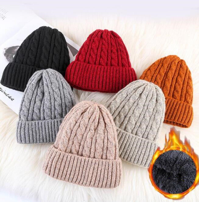 大人用★帽子★レディース★ニット帽子★韓国風★暖かい★無地★6色