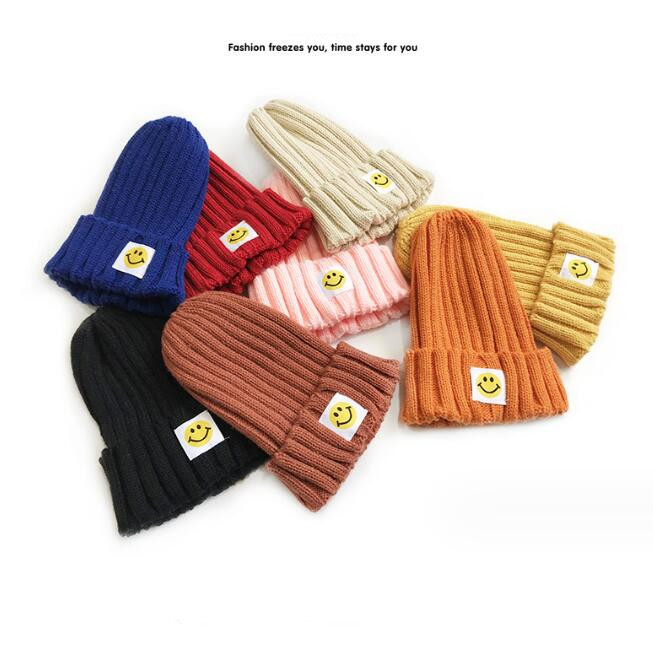 大人用★帽子★レディース★ニット帽子★韓国風★暖かい★笑顔★7色