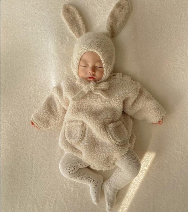 2023★秋冬新作★韓国風子供服★ロンパース★帽子がない★66-90CM