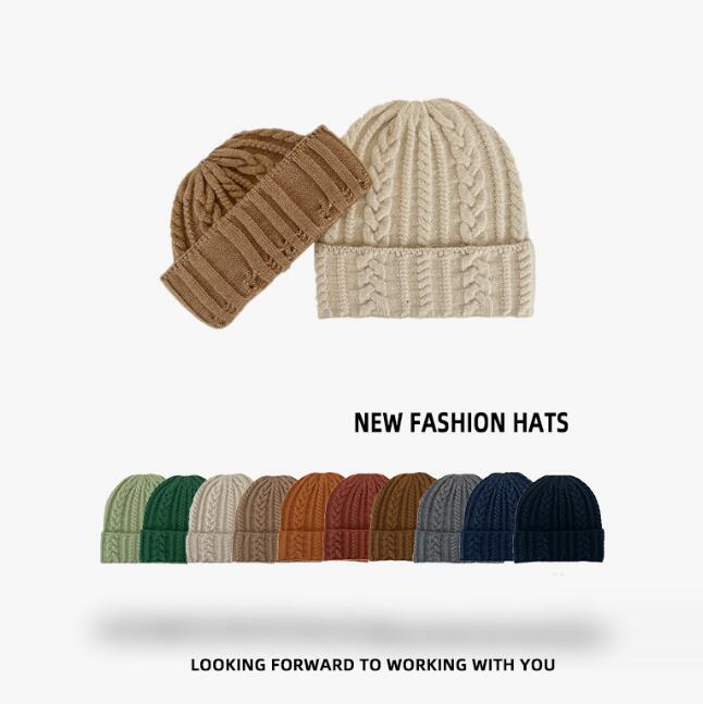 帽子★大人用★ニット帽子★韓国風★レディース★無地★暖かい★10色