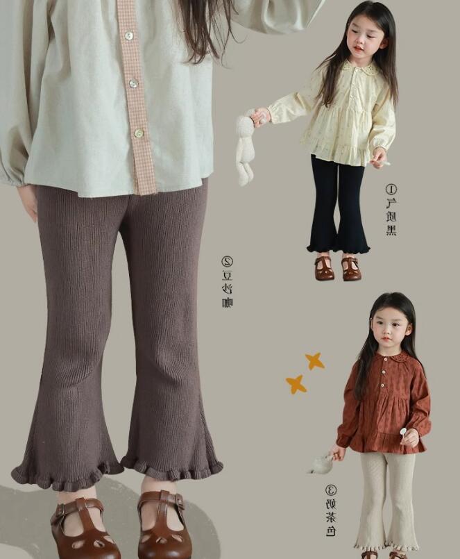 2023秋冬新品★子供服　ニットズボン★タグ7-15★3色