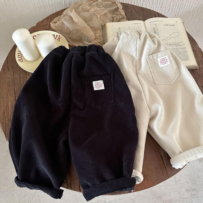 2023★秋冬新作★韓国風子供服★ズボン★裏起毛★2色90-140CM