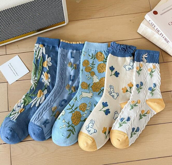 靴下★レディース★ソックス★大人用★女性用靴下★花柄★可愛い★多色