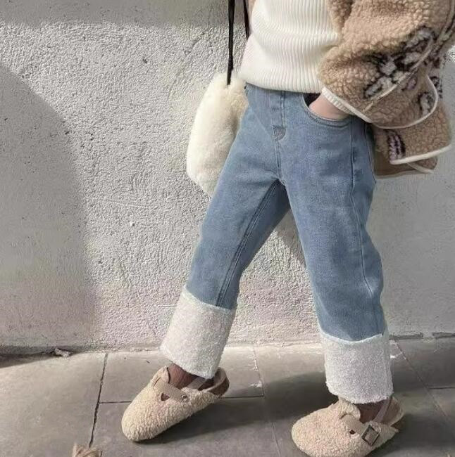 子供服★ズボン★ジーンズ★裏起毛★韓国風子供服★キッズ女の子★80-140CM