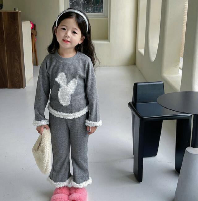 子供服★トップス+ズボン★セットアップ★キッズ女の子★部屋着★5-13#