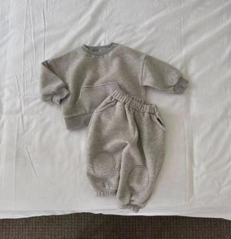 2023★秋冬新作★韓国風ベビー服★トレーナー★ズボン★裏起毛★73-100CM