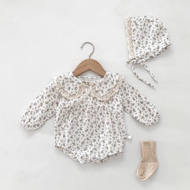 子供服★ロンパース+帽子★連体服★韓国風子供服★ベビー★可愛い★花柄★66-90CM