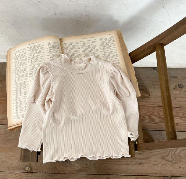 子供服★トップス★Tシャツ★長袖★韓国風子供服★ベビー★無地★2色★66-100CM