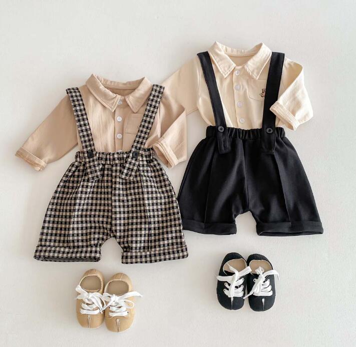 2024新★子供服　トップス&サロペット分けて販売★73-100cm★2色