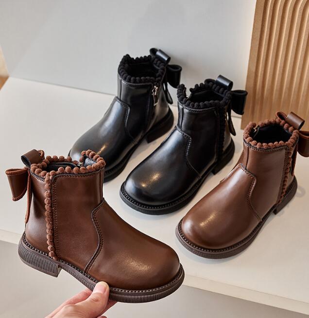 キッズ★靴★子供靴★ショートブーツ★シューズ★カジュアル★2色★23-30#