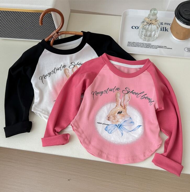 2024★春秋新作★韓国風子供服★Tシャツ★2色90-140CM