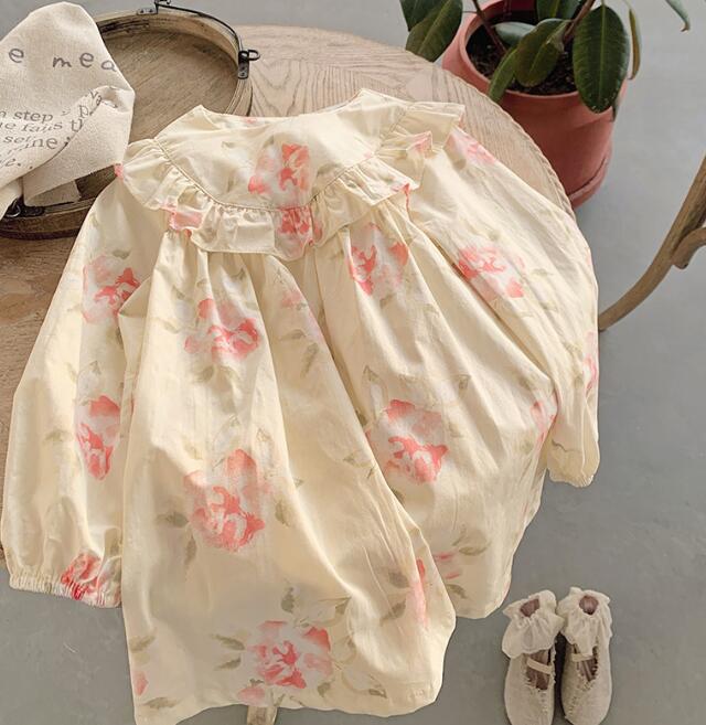 子供服★ワンピース★長袖★韓国風子供服★キッズ女の子★90-140CM