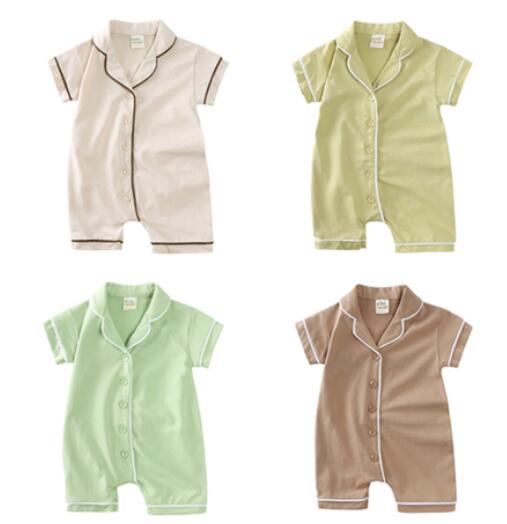 2024新品★子供服　パジャマ　半袖★ロンパース★ベビー★連体服★キッズ　男女兼用★4色66-100