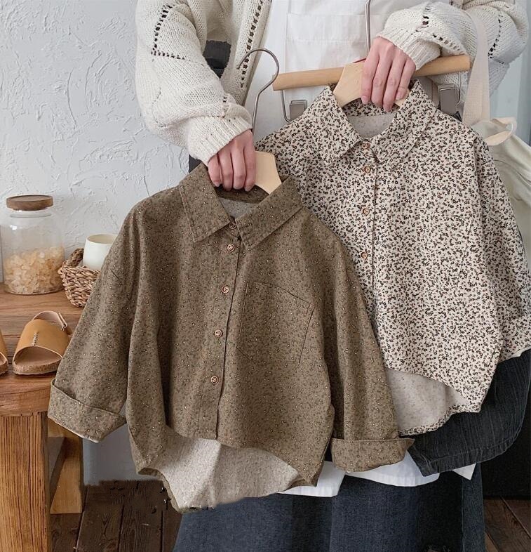 2024★春秋新作★韓国風子供服★シャツ★2色90-130CM