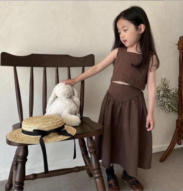 2024★春秋新作★韓国風子供服★トップス+スカート2セット★2色90-130CM