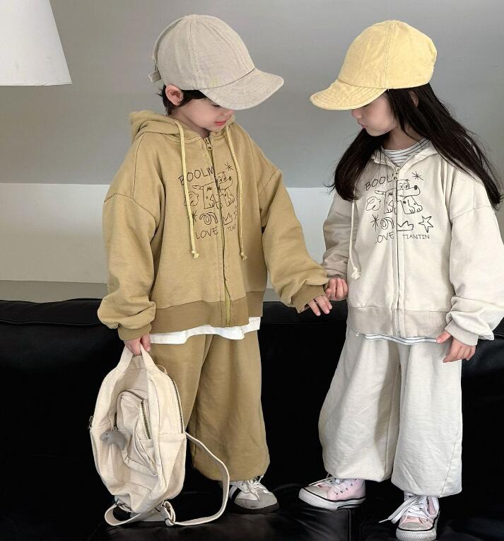 2024年新品★子供服 　コート+ズボン　セット★90-140cm★2色