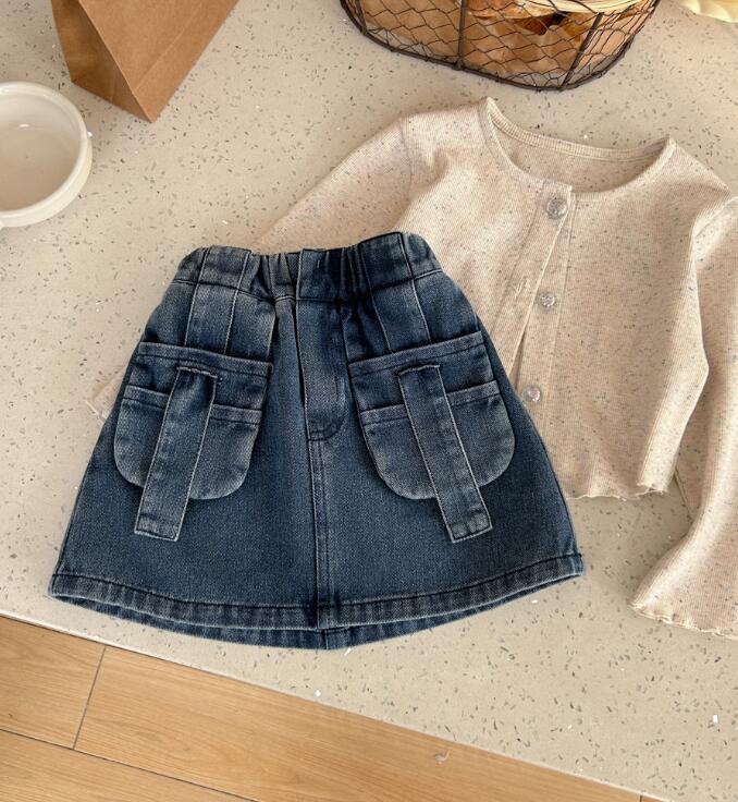 2024★春秋新作★韓国風子供服★デニムスカート★90-140CM