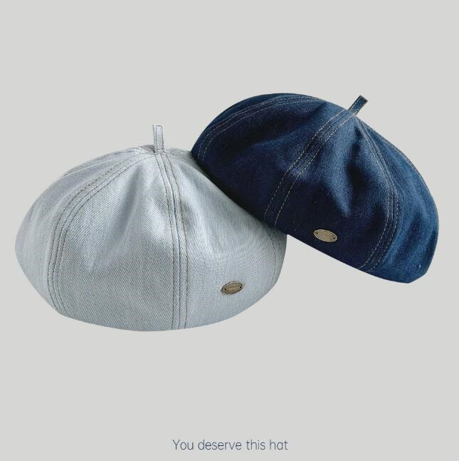 「2024」大人用★帽子★デニム★ベレー帽★レディース★カジュアル★2色