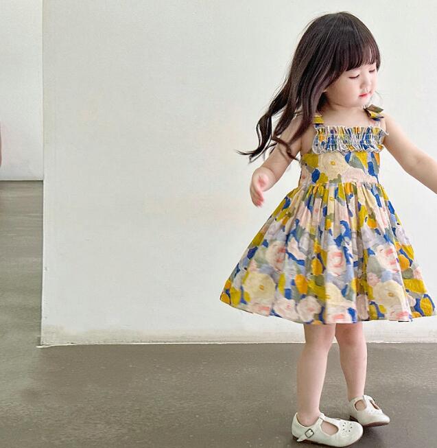 「2024」子供服★ワンピース★袖なし★キッズ女の子★7-15#