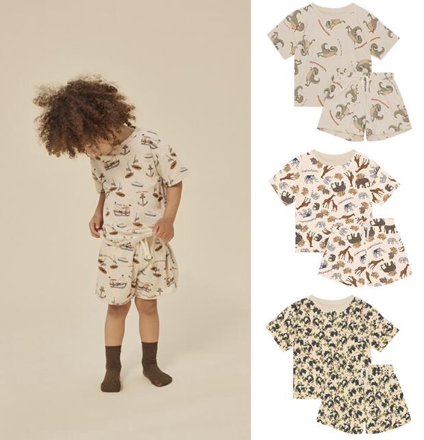 2024年夏★子供服　トップス+ズボン　セット★73-100cm★4色