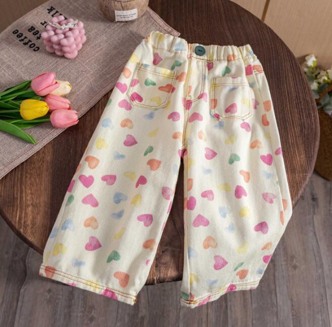 子供服★ボトムス★ズボン★ハート柄★韓国風子供服★キッズ女の子★80-130CM