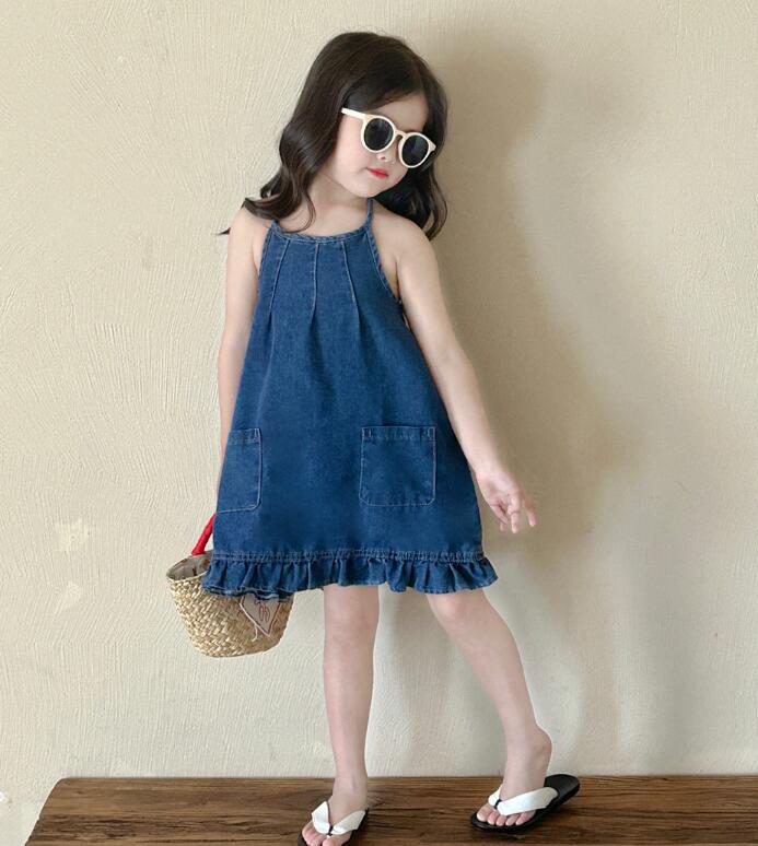 2024年新品★子供服　デニムワンピース★90-140cm★