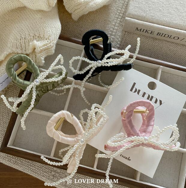 髪飾り★まとめ髪用★ヘアアクセサリー★ヘアピン★レディース★蝶結び★ヘアクリップ★4色