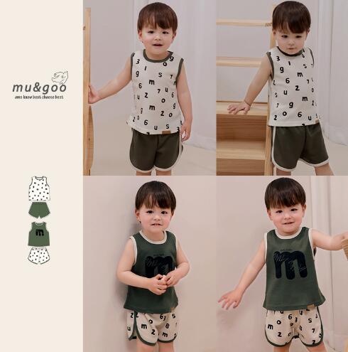 2024夏★子供服　トップス+ズボン　セット★80-130cm★2色