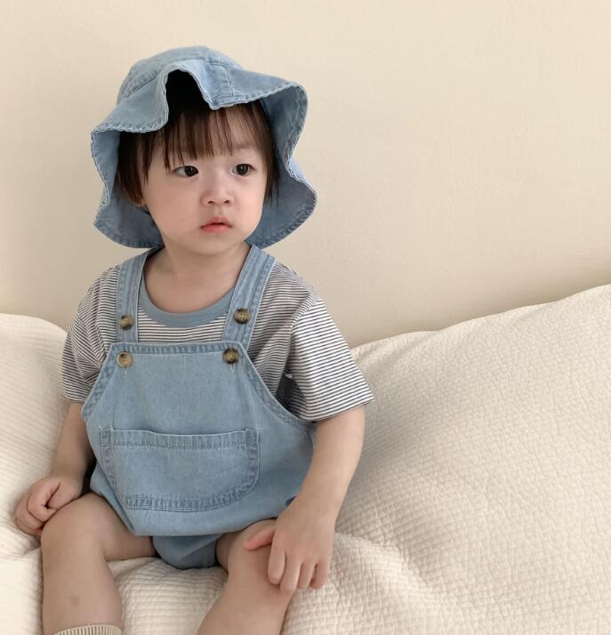 2024新型★ベビー服　トップス&サロペット+帽子★66-100★