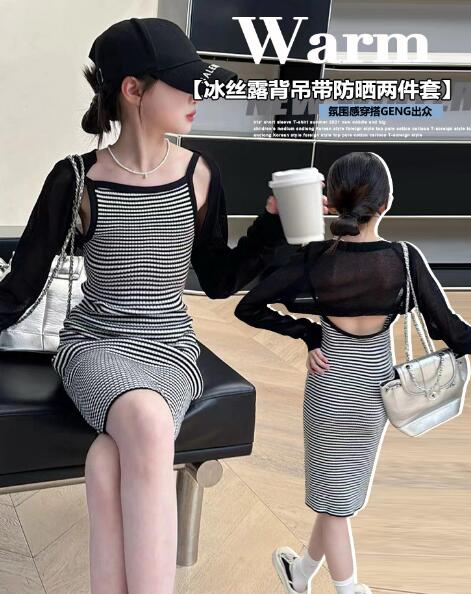 2024新品★子供服★コート+ワンピース　セット★120-170cm★