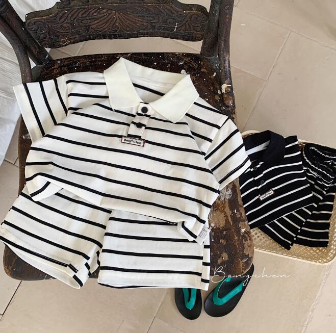 「2024」子供服★トップス+パンツ★セットアップ★キッズ★ストライプ★2色★90-140CM