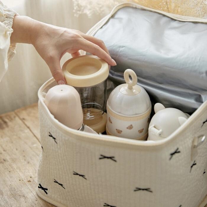 食品保冷バッグ★子供弁当バッグピクニックパックバッグ★弁当袋★2色