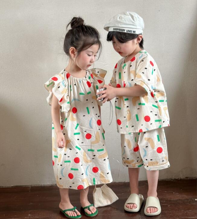 2024★春夏新作★韓国風子供服★ワンピース★トップス+ズボン★2色80-150CM