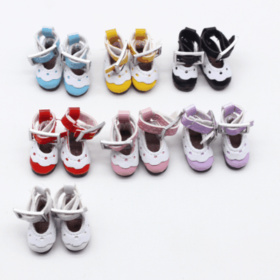 ドール用 人形doll 着せ替えぬいぐるみ Blythe BJD 2.8cm ブーツ サンダル 8色入 PU革靴 シューズ