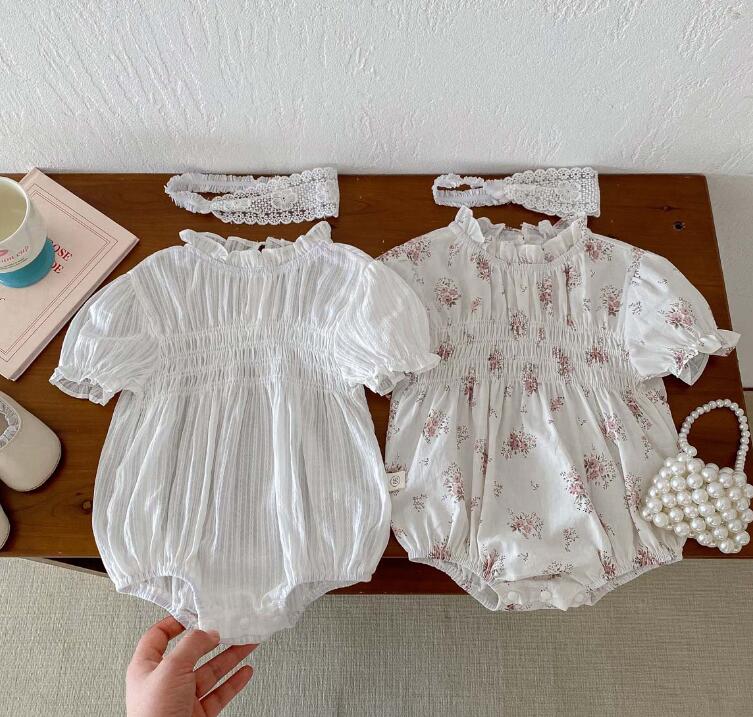 2024新品★ベビー服★ロンパース+ヘアバンド★66-90cm★2柄