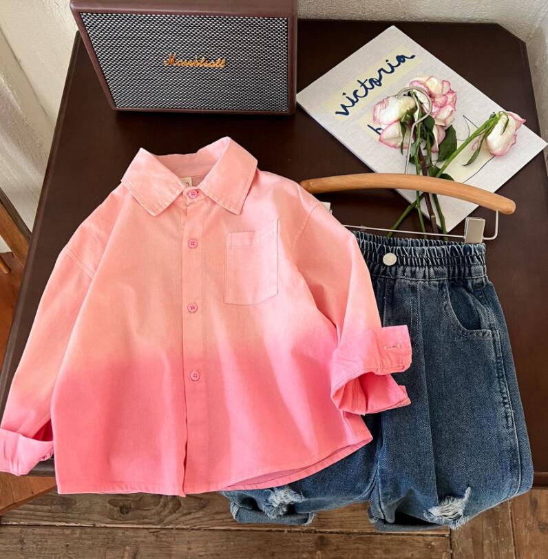 「2024」子供服★トップス★ワイシャツ★長袖★韓国風子供服★キッズ★90-150CM