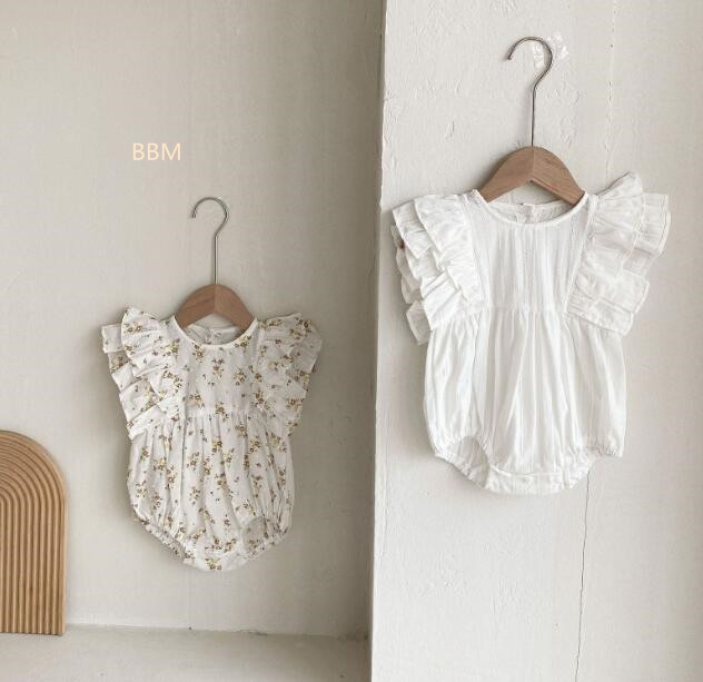 2024★夏新作★韓国風ベビー服★ロンパース★花柄★2色66-90CM